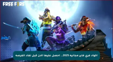 أكواد فري فاير مجانية 2025.. احصل عليها الآن قبل نفاد الفرصة